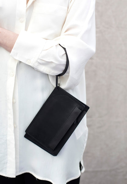 COS Leather Phone Pouch in Black