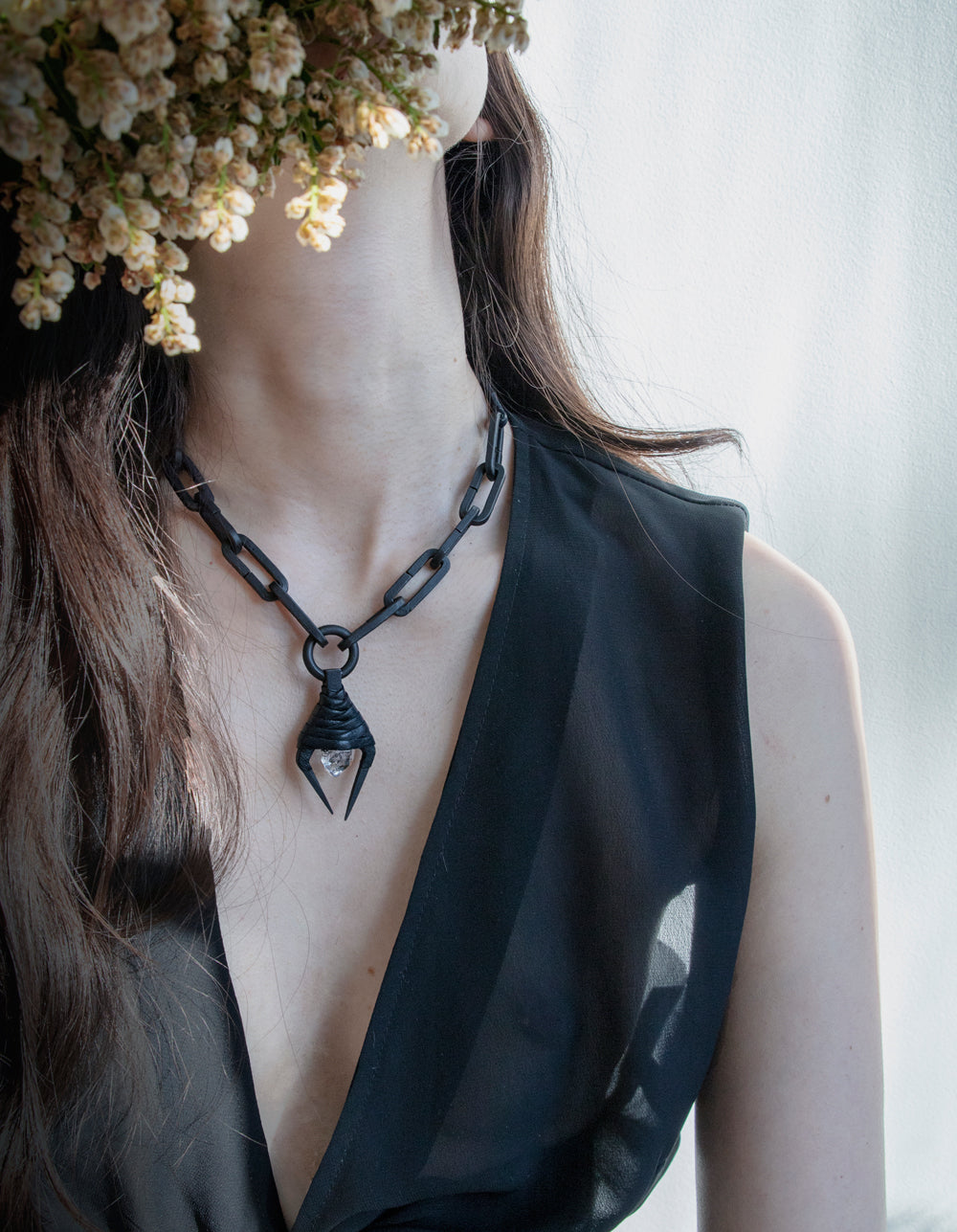 Mini Herkimer & Iron Choker – Anu Tera