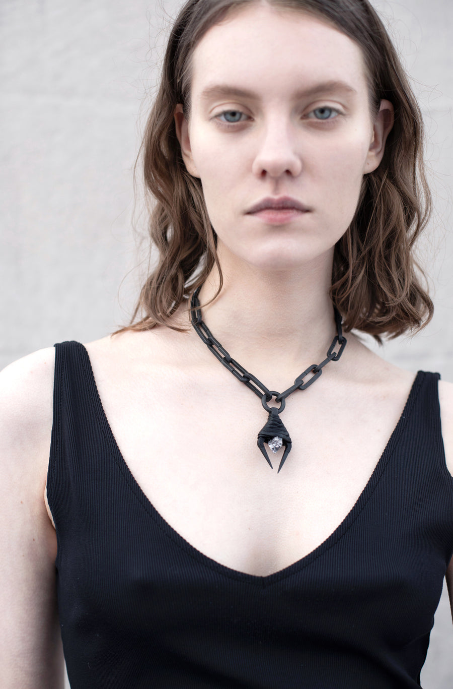 Mini Herkimer & Iron Choker Anu Tera